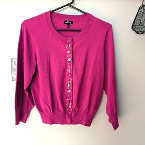 Hot pink cardigan